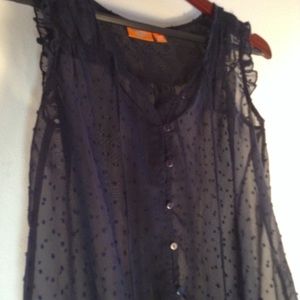 Rebel sheer sleeveless top